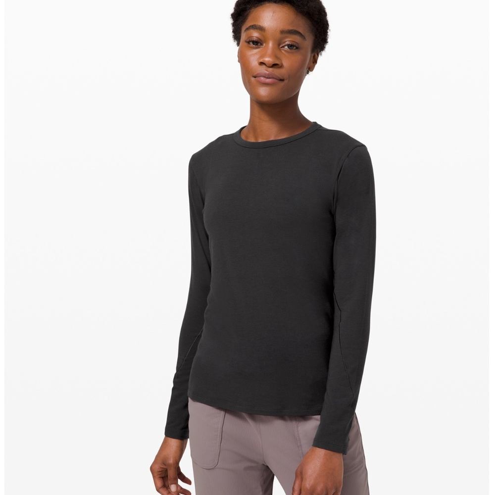 Lululemon Hold Tight Long Sleeve Wool Black 6 NWT